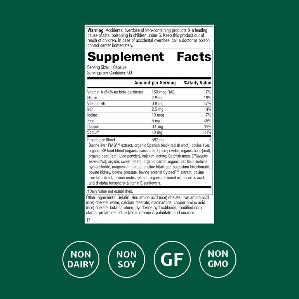 Standard Process Livaplex - Whole Food Bowel, Digestion and Digestive Health, Liver Health and Gallbladder Support with Spanish Black Radish, Betaine Hydrochloride, and Organic Carrot - 90 Capsules