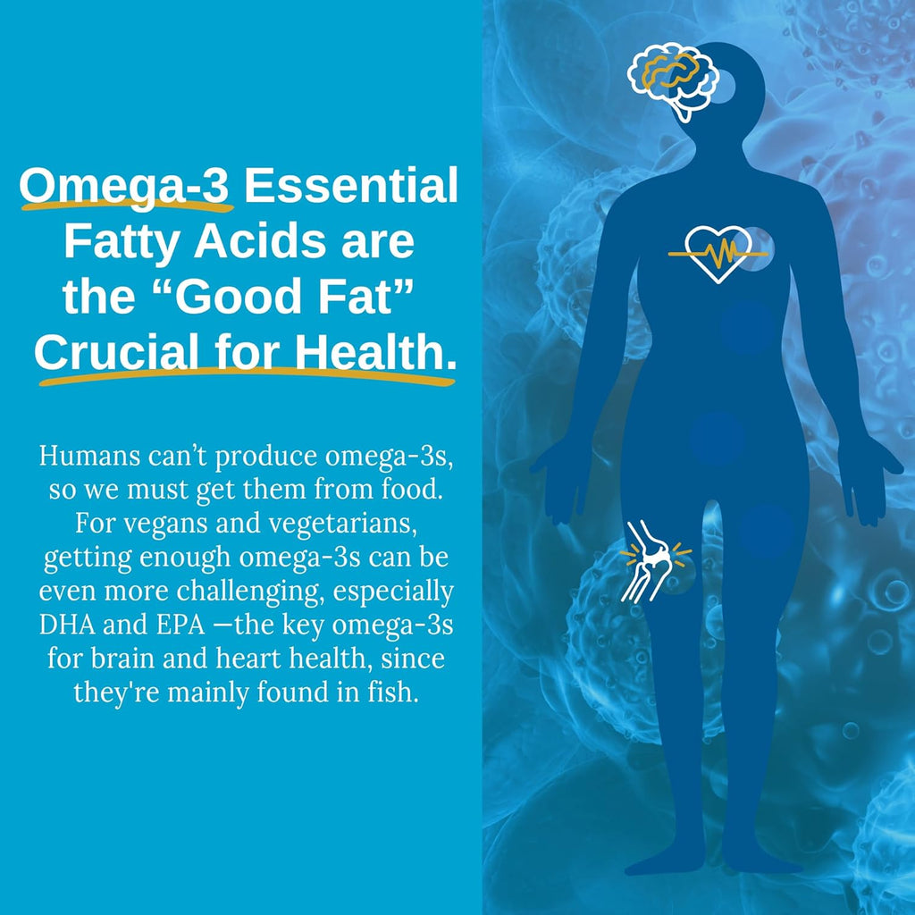 Xtendlife Vegan Omega 3 DHA & EPA - Potent Plant-Based Supplement from Marine Algae - Perfect for Vegans and Vegetarians - 30 Day Supply