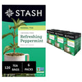 Stash Tea Peppermint Herbal Tea - Naturally Caffeine Free, Non-GMO Project Verified Premium Tea with No Artificial Ingredients, 20 Count (Pack of 6) - 120 Bags Total