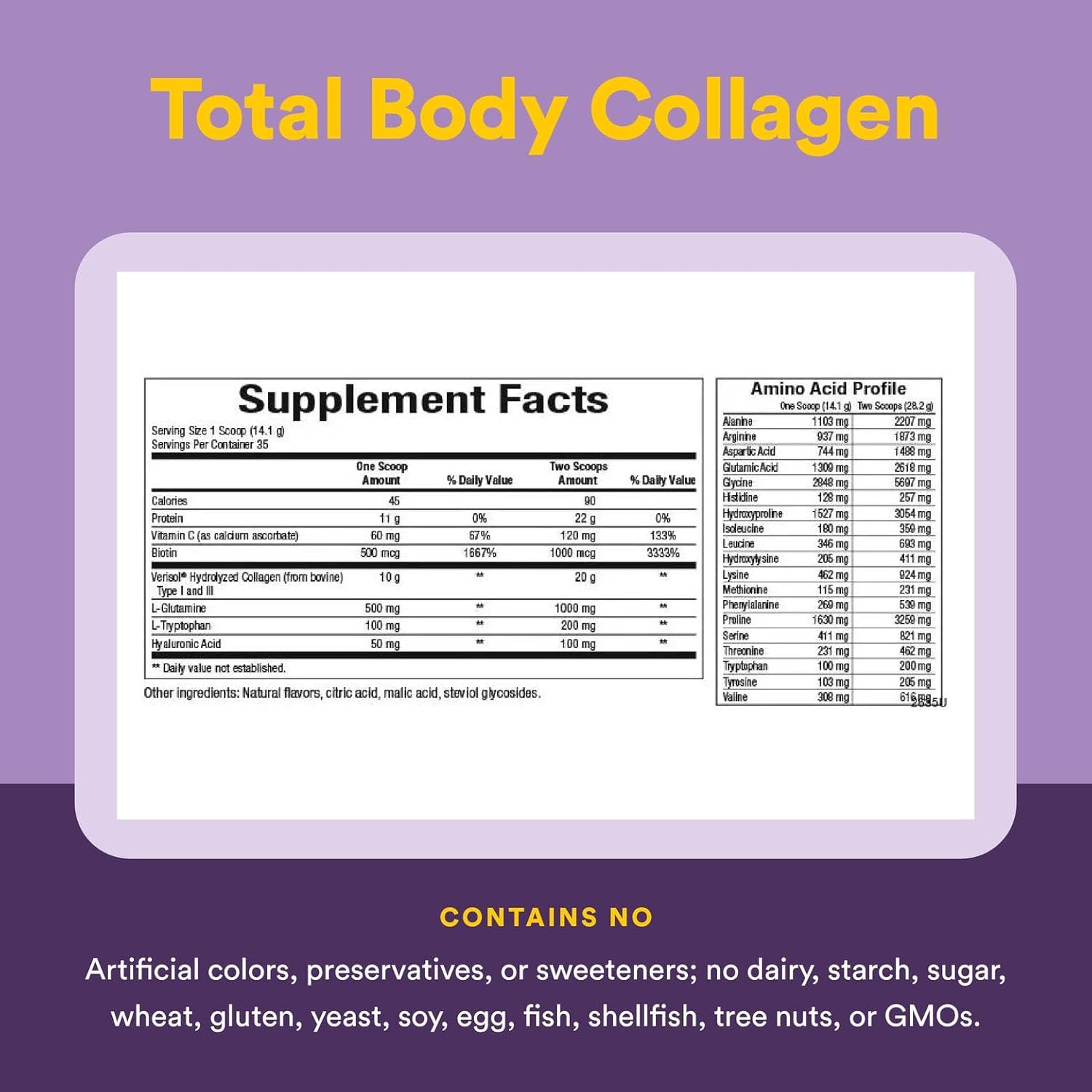 Natural Factors Total Body Collagen - Bioactive Collagen Supplement for Hair & Nail Growth Support - Healthy Skin Supplement with Protein, Vitamin C & More - Pomegranate, 500 g (38 Servings)