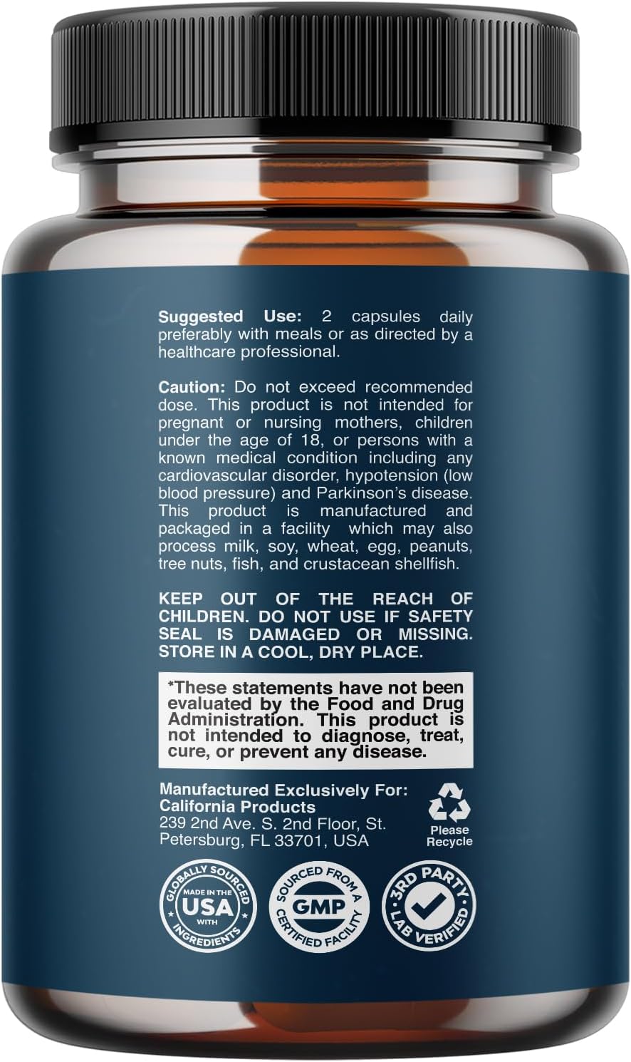 Prostate Support Supplement for Men, Pygeum with Pure Saw Palmetto Berries Extract Vitamins Zinc Plant Sterol Complex Easy Urinary Flow Mens Health