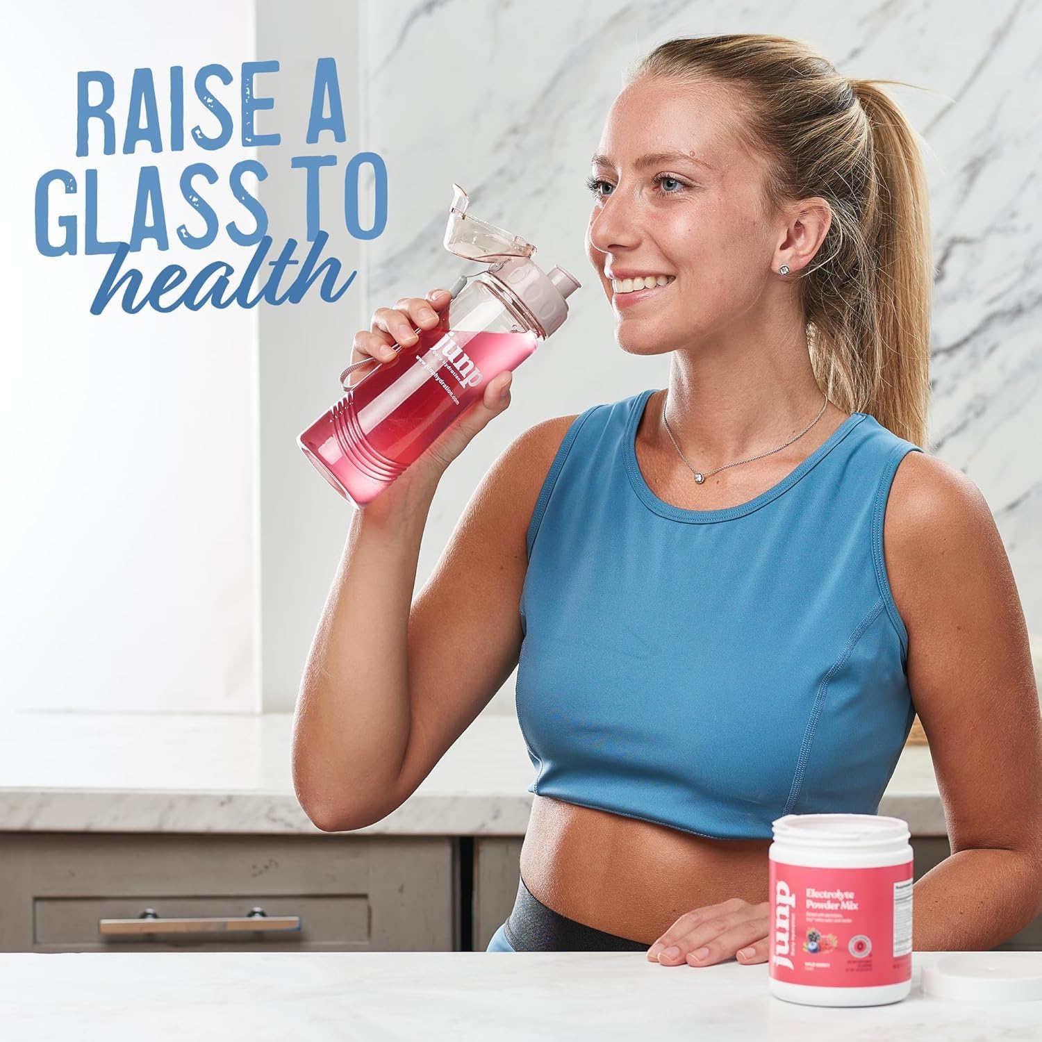 JUNP Electrolytes Powder No Sugar No Carbs – Fresh Berry Lemonade Keto Drink Mix - Potassium & Salt Electrolyte Hydration Powder Zero Calorie Sugar Free Electrolyte Powder, 90 Servings (Pack of 2)