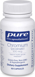 Pure Encapsulations Chromium (Picolinate) 500 mcg - for Lipid & Carbohydrate Metabolism* - Mineral Supplement - Superior Absorption Chromium Supplement - Vegan & Gluten Free - 60 Capsules