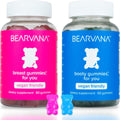 BEARVANA Top Support & Peach Support Combo Pack Gummies for Women | Workout Aid | Fitness Supplement | 9 Herbal Extracts Including Fenugreek, Maca Root, Fennel Seed | Essential Vitamins| Berry Flavor