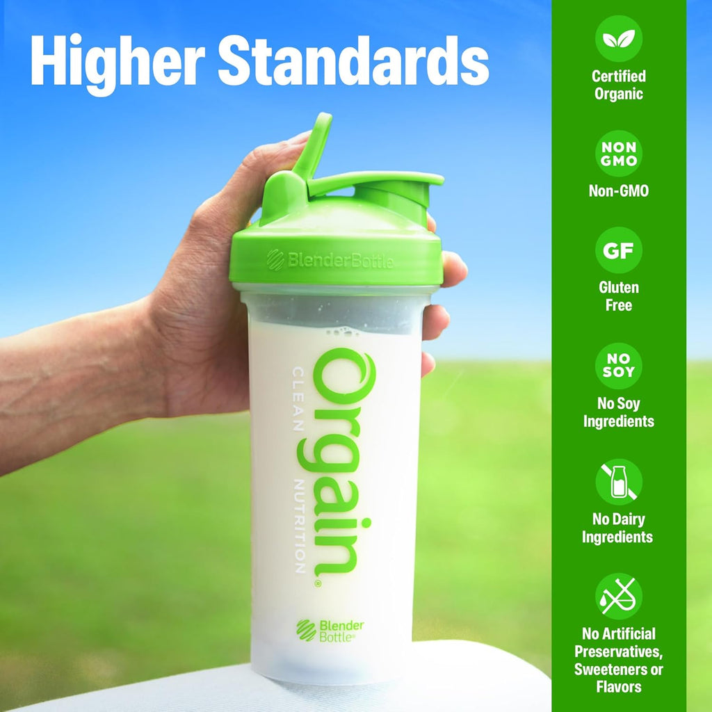 Orgain Organic Vegan Protein Powder, Vanilla Bean - 21g Plant Protein, 5g Prebiotic Fiber, Low Carb, No Lactose Ingredients, No Added Sugar, Non-GMO, For Shakes & Smoothies, 10 Travel Packs