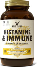 HEART & SOIL Histamine and Immune Support – 3000mg DAO Enzyme Supplements with Bovine Thymus, Selenium & Vitamin A – Non-GMO, Allergen-Free – 180 Capsules