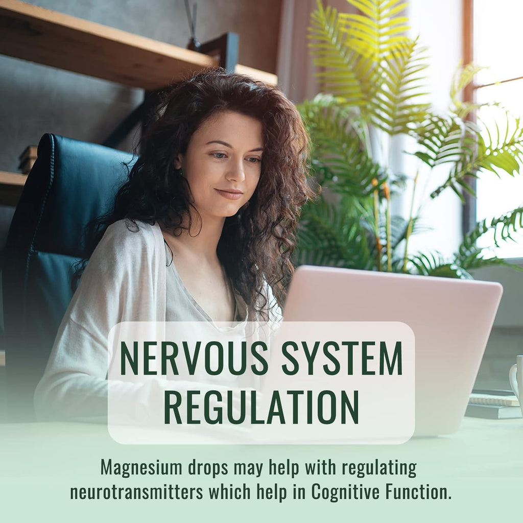 Magnesium Glycinate 500mg - Liquid Magnesium Drops, Ashwagandha, L - Theanine, Chamomile - Calm & Stress Relief, Relaxation, Restful Sleep, Muscle Heart Health, Vegan - 2 Fl Oz (30 Days)