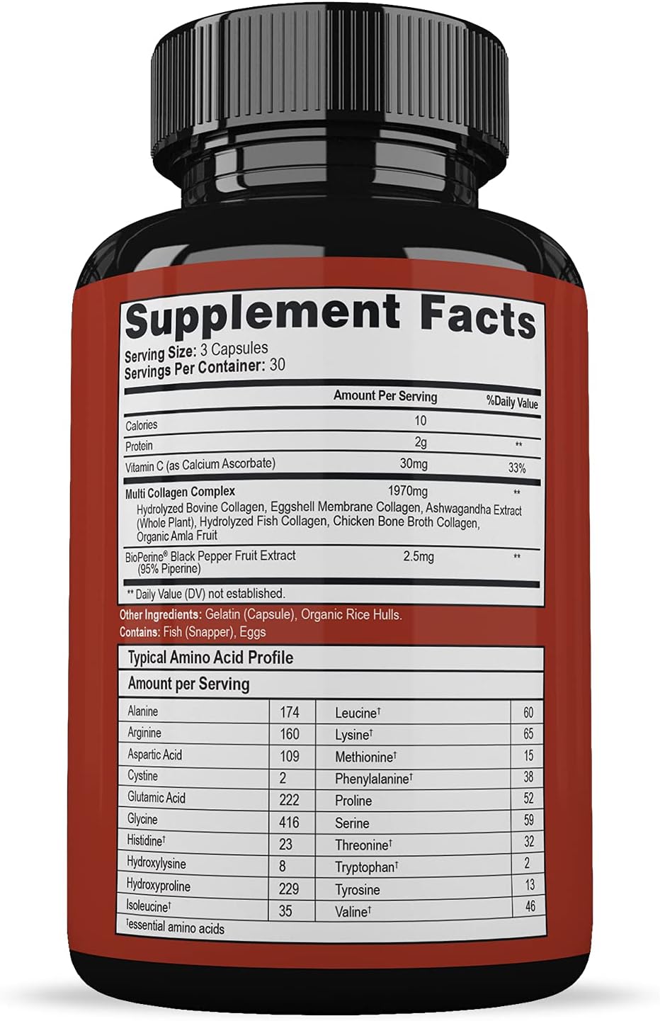 Wholesome Wellness Super-Absorb Multi Collagen Pills (Type I II III V X) Organic Herbs & Bioperine - Hair, Skin, Nails - Hydrolyzed Peptides Protein Supplement for Women & Men (90 Capsules)