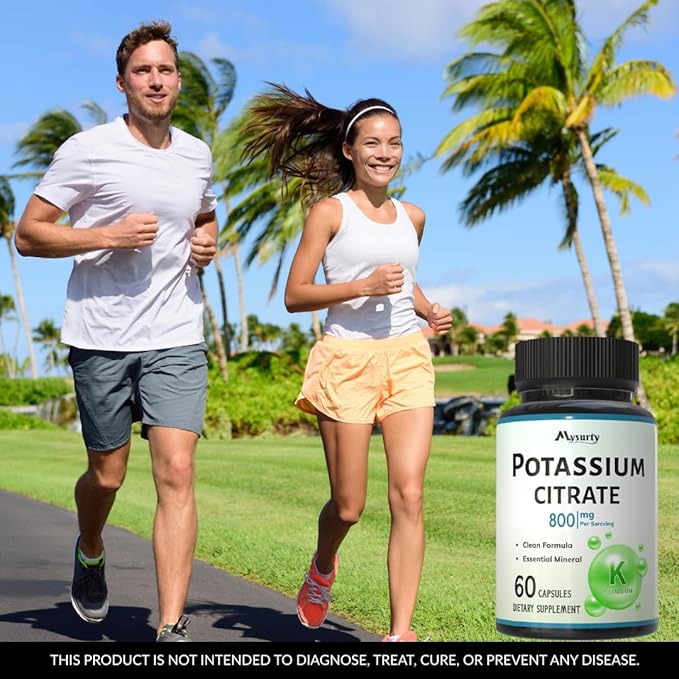 Potassium Citrate Supplement | Pottasium Citrate Capsules | CitratePotassium | Pottasium Supplement for Men & Women - 60 Capsules (Pack 2)