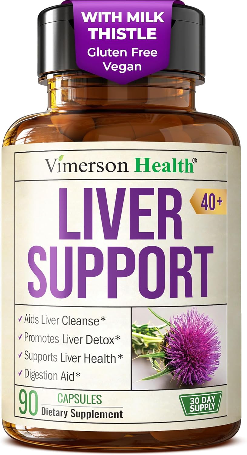 Liver Cleanse Detox & Repair Milk Thistle Supplement - 90 Capsules Natural Liver Support with Digestive Enzymes, Artichoke Extract - Dandelion Root Supplement to Promote Cellular Repair & Digestion