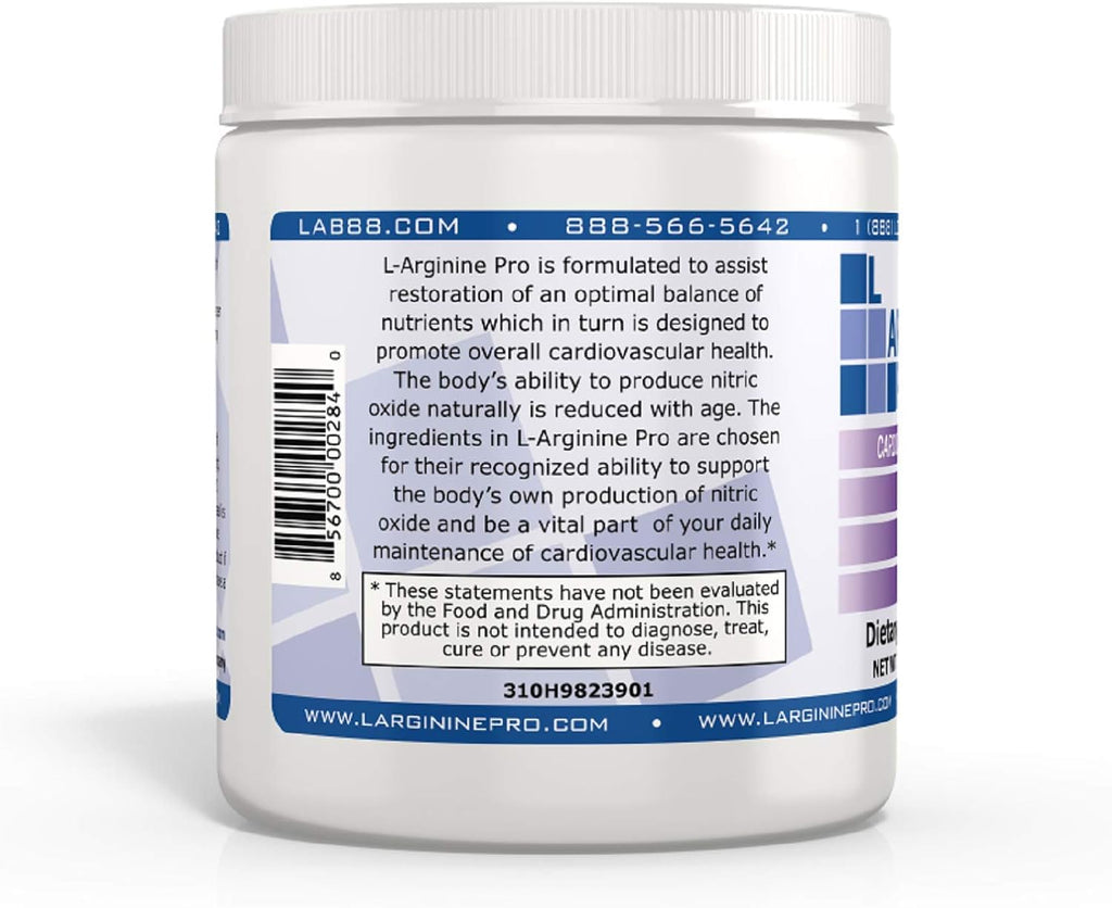 L-ARGININE PRO | 5,500mg L-Arginine Plus L-Citrulline 1,100mg Raspberry & Grape Powder Drink Mix Supplement for Increased Nitric Oxide Production