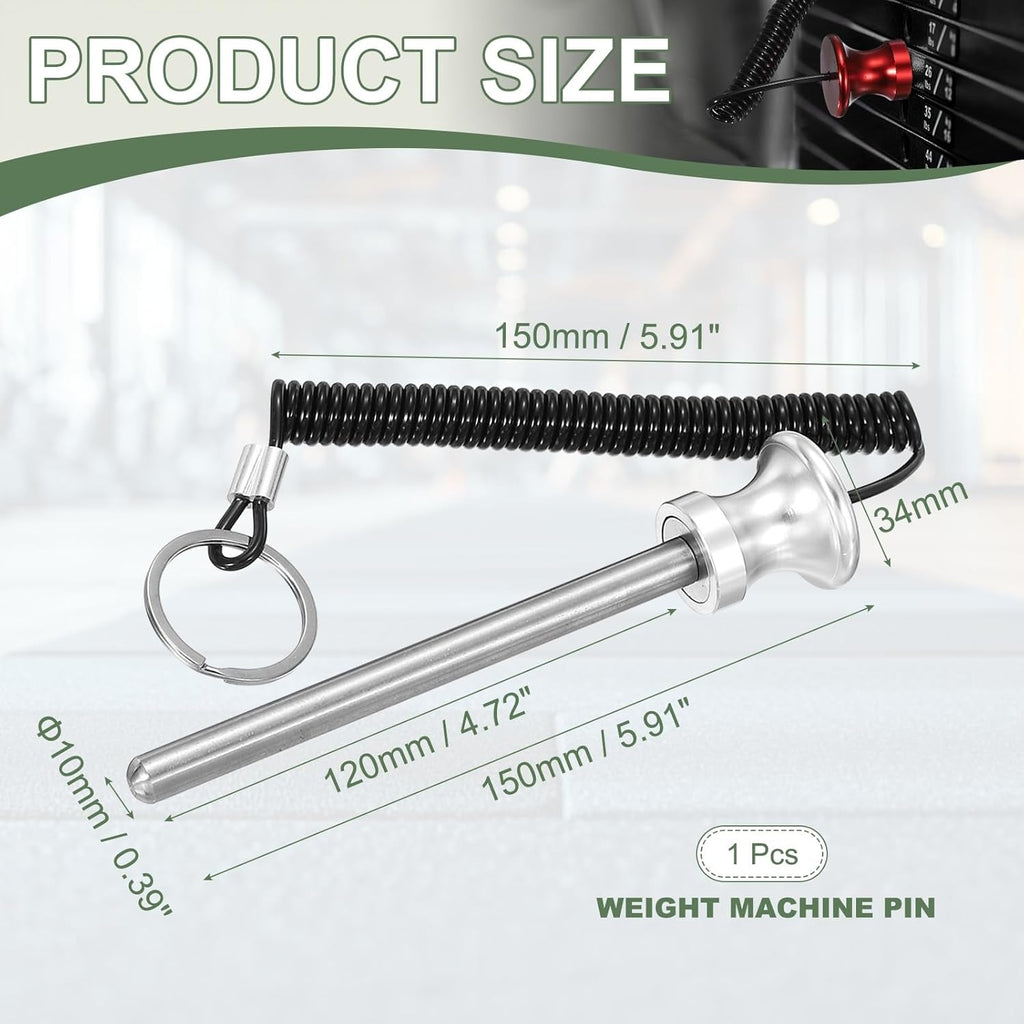 Weight Stack Pin, Weight Gym Pin Strength Training Equipment Replacement with Pull Rope for Home Gym Club