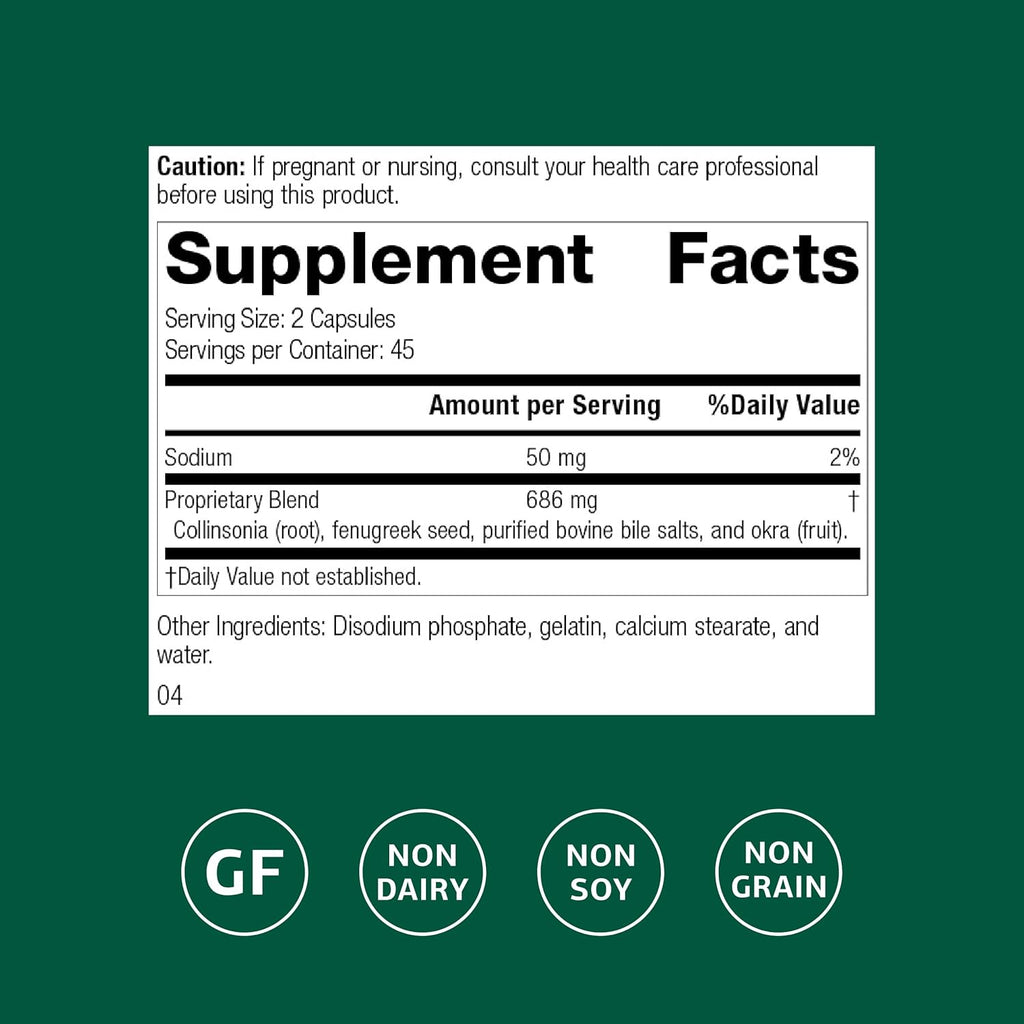 Standard Process Fen-Cho - Digestive & Gut Health Supplement - Gluten-Free, Non-Dairy & Non-Soy - 90 Capsules (45 Servings)