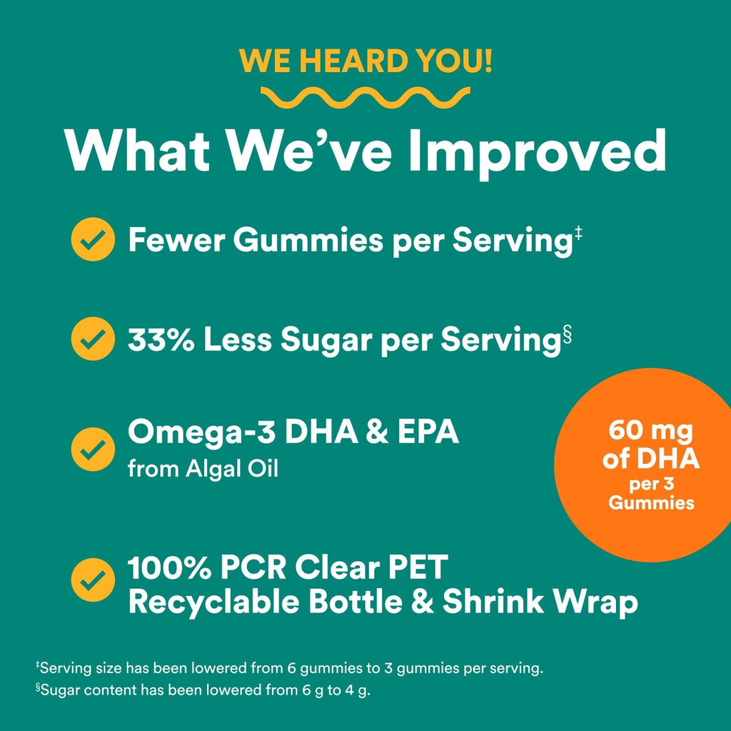 SmartyPants Prenatal Multivitamin Gummies - Improved Formula: Omega 3 (DHA/EPA), Methylfolate, Biotin, Vitamin D3, C, Vitamin B12, B6, Vitamin A, K & Zinc, Gluten Free, 120 Count (40 Day Supply)