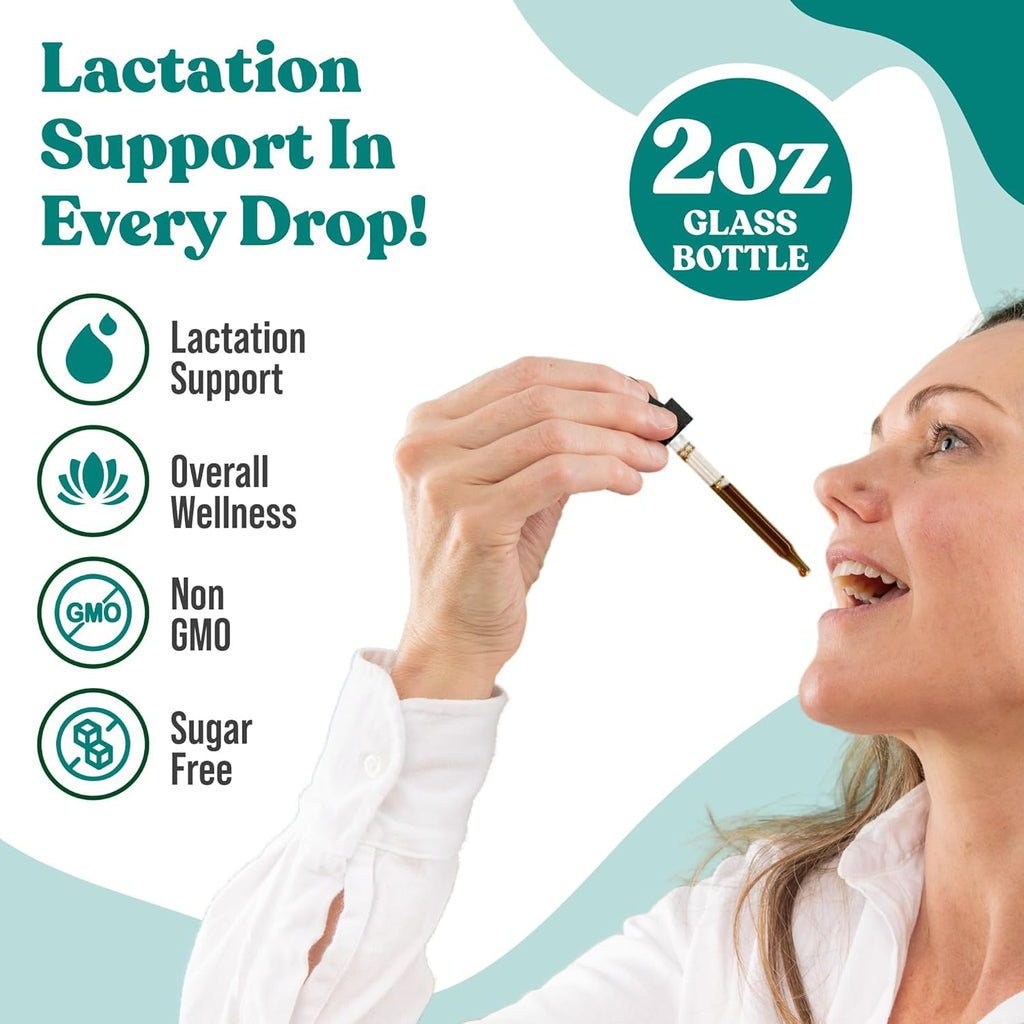 Rejuvica Health NatalNourish - Advanced Lactation Support Supplement - Liquid Delivery for Better Absorption - Fenugreek, Blessed Thistle, Anise, Fennel & More!