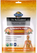 Garden of Life Dr Formulated Organic Fiber Supplement Powder Citrus, Sugar Free, Psyllium Free Prebiotic Superfoods, Constipation Relief and Hunger Control for Men and Women, 32 Servings