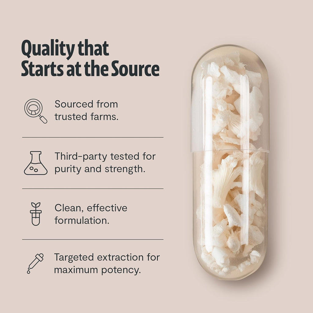 Tremella Mushroom Capsules 12,000 mg – Organic Snow Mushroom for Hair, Skin, and Nails Hydration, Radiance, & Elasticity – Functional Mushroom Supplement, Extract 12:1, 40% Beta Glucans (60 Capsules)