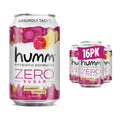 Humm Probiotic Kombucha Zero Sugar Raspberry Lemonade, No Refrigeration Needed, Keto Friendly, Organic, Vegan, Gluten Free, 12oz Cans (16 Pack)