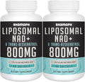Liposomal NAD+ 800 mg with Trans-Resveratrol 300 mg, Max Absorption, Actual NAD+ Boosting Supplement for Healthy Aging, Cellular Energy, DNA Repair, Longevity - 120 Softgels