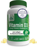 Health Thru Nutrition Vitamin D3 1,000iu 360 Mini Softgels for Maximum Benefit | 25mcg Cholecalciferol | 3rd Party Tested | Non-GMO USP Grade in Organic EVOO | Immune Health Support