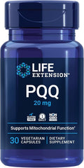 Life Extension PQQ, pyrroloquinoline Quinone, 20 mg, Promotes The Growth of New Mitochondria, Gluten-Free, Non-GMO, Vegetarian, 1 Daily, 30 Capsules