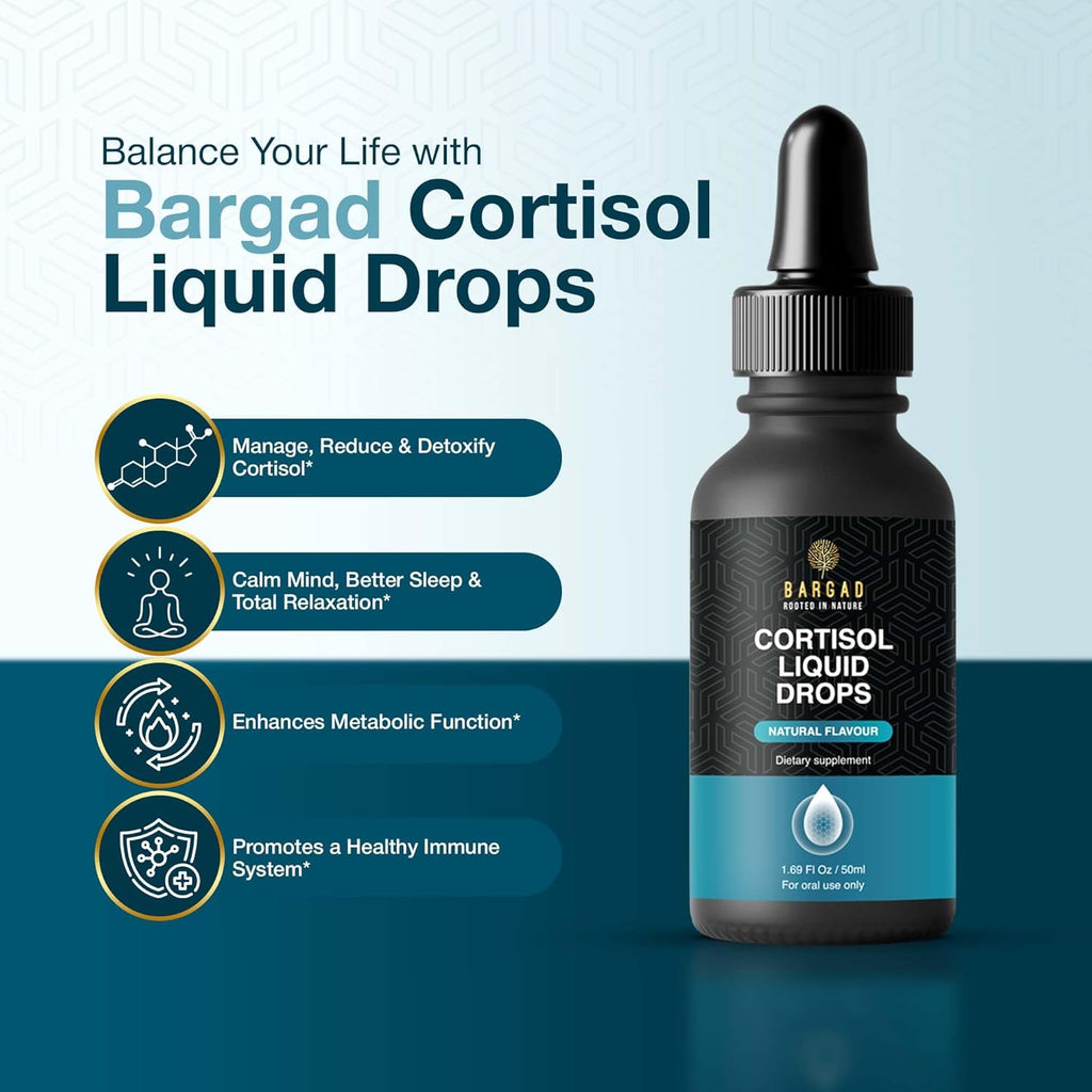 Cortisol Drops – Natural Herbal Liquid Supplement for Daily Stress Support, Mood Balance & Adrenal Health – Calming Botanical Extracts – Alcohol-Free Formula – 2 fl oz