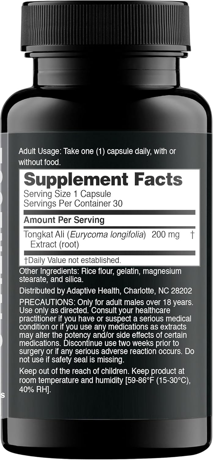 Nugenix Essentials Tongkat Ali for Men, Support for Men's Health, Longjack Eurycoma Longifolia Extract, 30ct