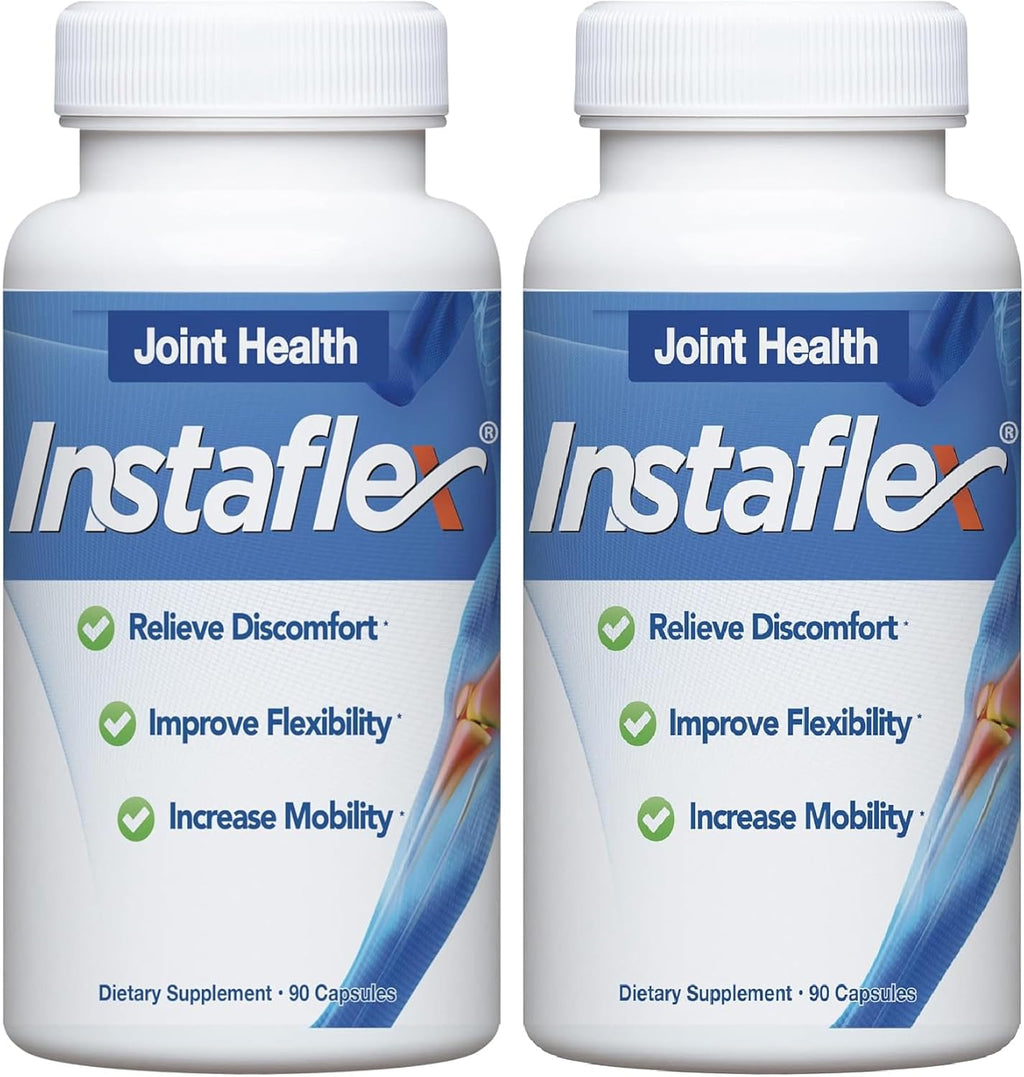 Instaflex Joint Support Supplement - Clinically Studied Joint Relief Blend of Glucosamine, MSM, White Willow, Turmeric, Ginger, Cayenne, Hyaluronic Acid - 180 Capsules