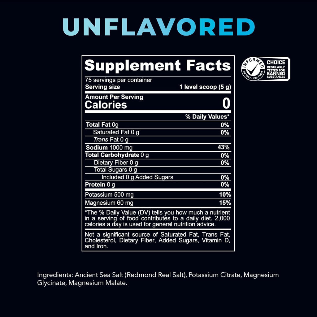 REDMOND Re-Lyte Hydration Electrolyte Powder Mix (Unflavored)