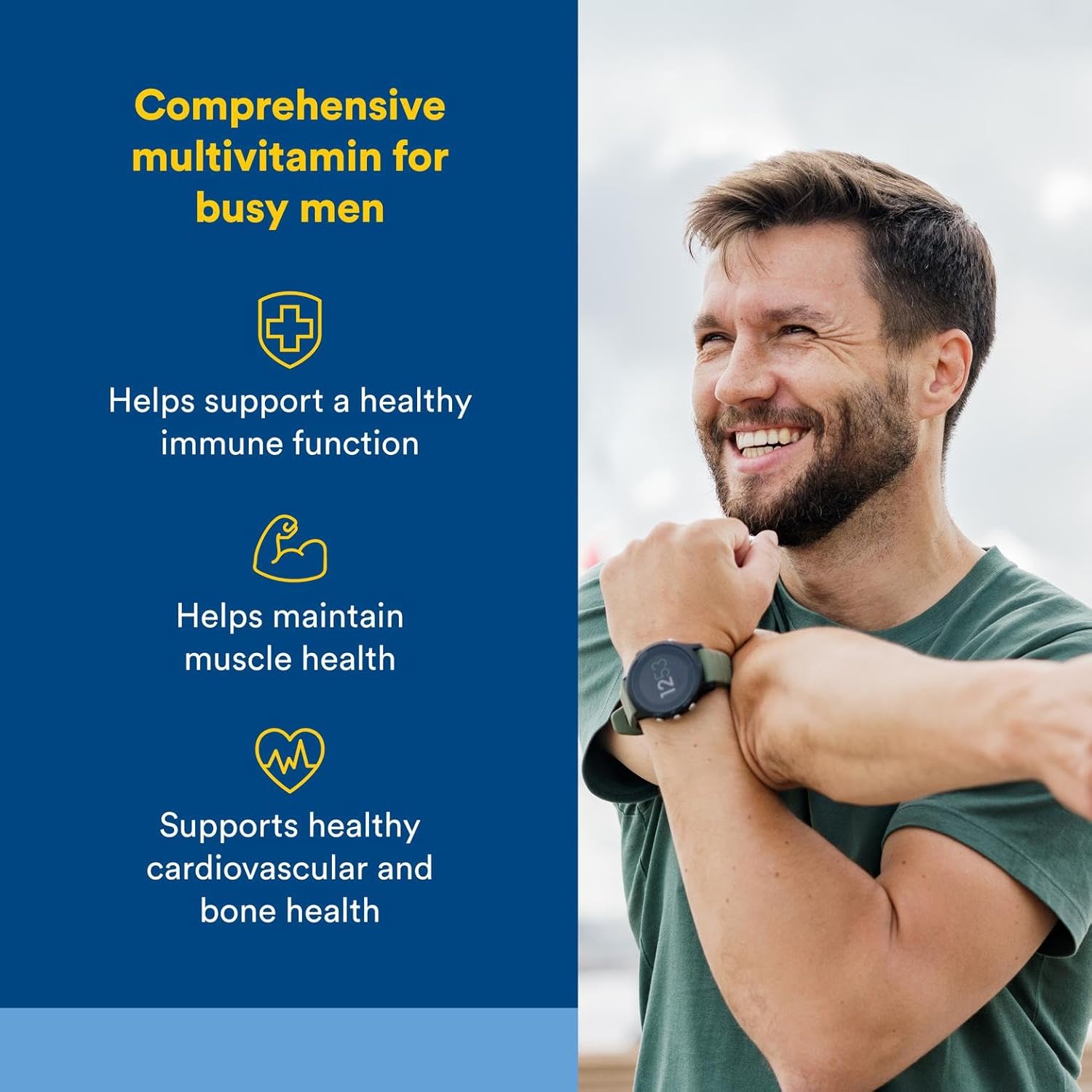 Natural Factors, Men's Multivitamin & Mineral, 1 Serving Contains Nutrition Equivalent to ½ lb of Veggies, 60 Tablets