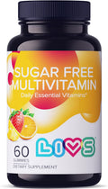 Sugar Free Multivitamin Gummies for Adults & Kids – Vegan Gummy Vitamin with A, C, D, B-Complex (B3, B5, B6, B12), Biotin & Zinc | Multivitamin Supplements for Overall Wellness & Support - 60 Ct