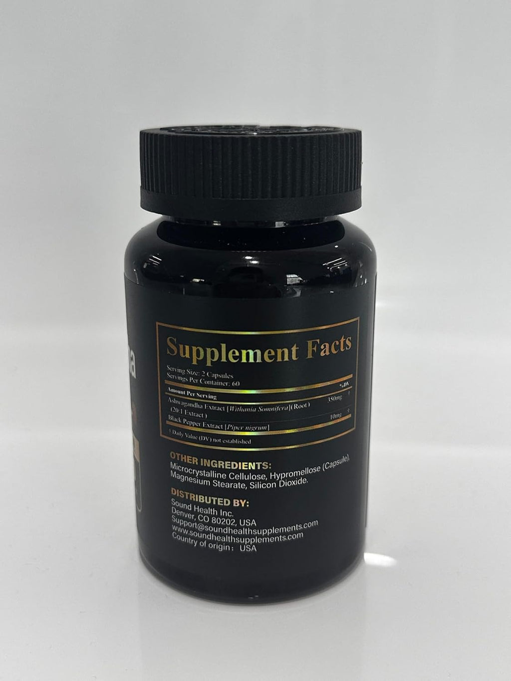SoundHealth Organic Ashwagandha Capsules Supplement - 240 Capsules (120 Servings)