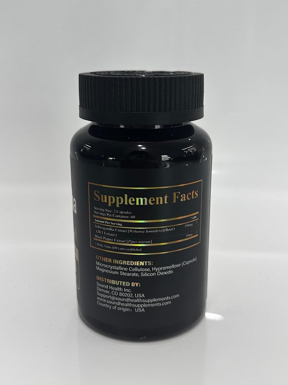 SoundHealth Organic Ashwagandha Capsules Supplement - 240 Capsules (120 Servings)