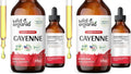 Wild & Organic Cayenne Pepper Tincture - Digestive Support with Capsaicin Extract - Cayenne Pepper Liquid Drops for Overall Well-Being - Vegan, Sugar & Alcohol-Free - 4 fl oz (Pack of 2)