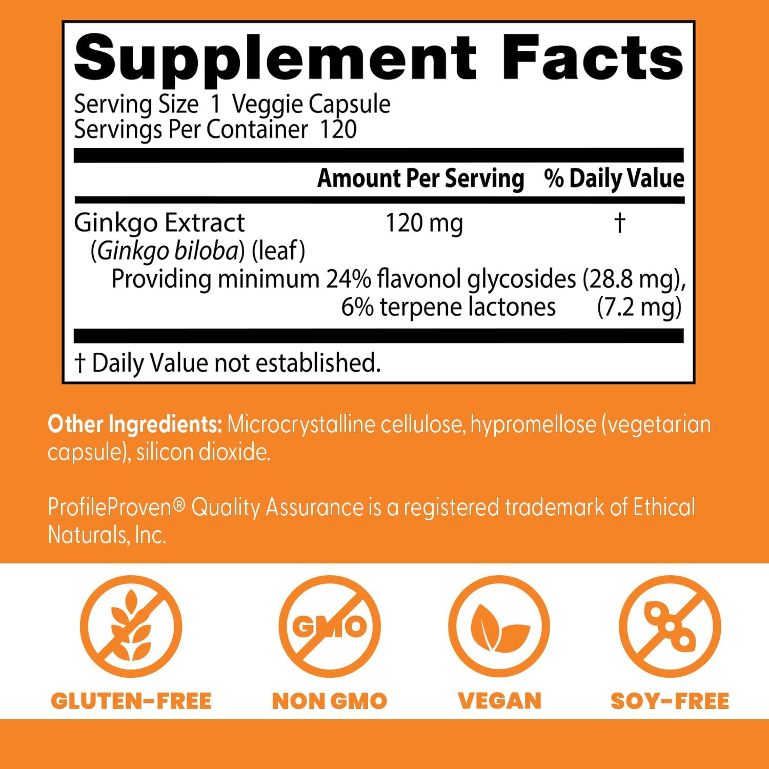 Doctor's Best Extra Strength Ginkgo, Non-GMO, Gluten Free, Vegan, Soy Free, Promotes Mental Function and Memory, 120 mg, 120 Count (Pack of 1)