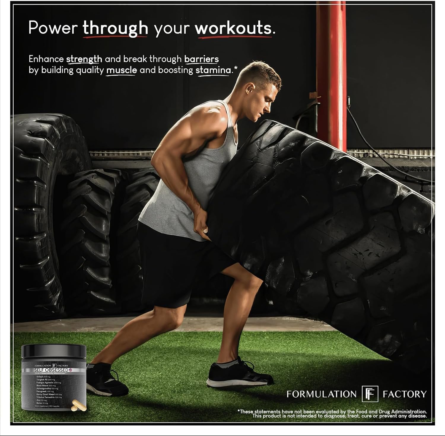 Self Obsessed 10 in 1 Masculinity Maximizer Supplement, Shilajit for Men, Tongkat Ali, Ashwaganda, Fenugreek Muscle Growth, Energy, Drive, Strength, Recovery 2 Month (Pack of 1)