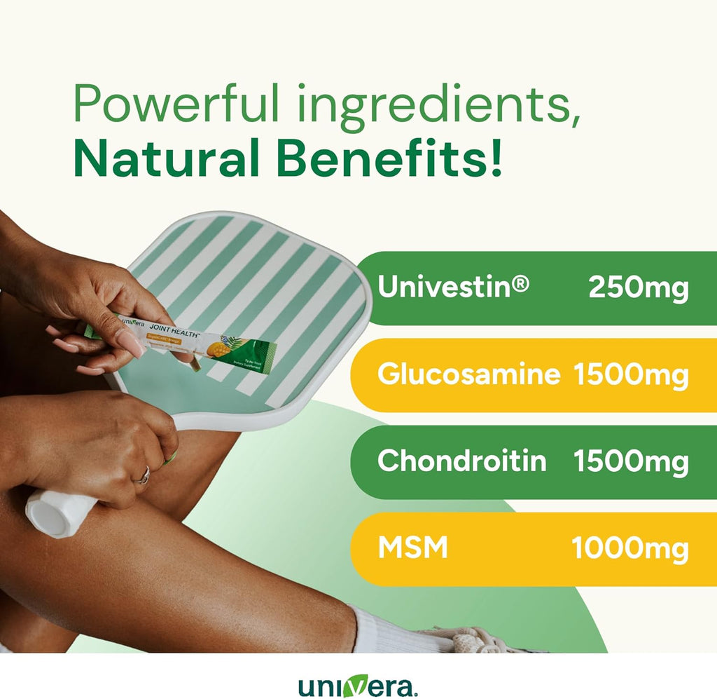 Univera RegeniCARE, Glucosamine, Chondroitin, MSM, Univestin, Joint Health, Joint Support, Easy to Carry (30-Day Supply, 7g x 30 Individual Packets)