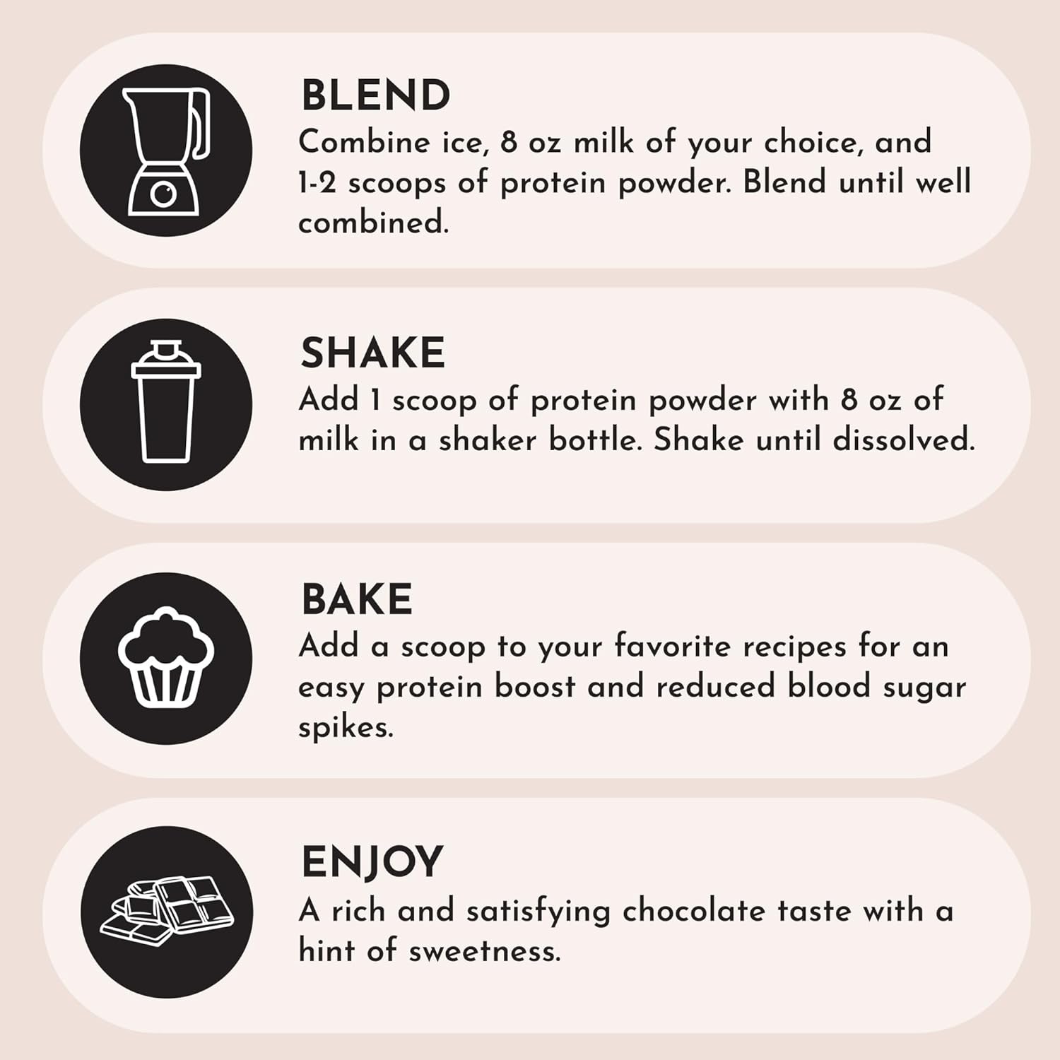 JUST INGREDIENTS Protein Powder | 15 Servings | 24g Protein | Chocolate Flavor Made with 100% Grass-Fed, Non-Denatured Whey | Five Different Sources from Organic Whole Food Ingredients
