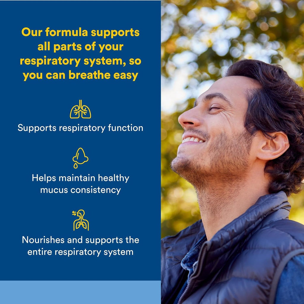 Natural Factors Lung, Bronchial & Sinus Health, Natural Supplement for Respiratory Health and Easy Breathing, 90 Tablets
