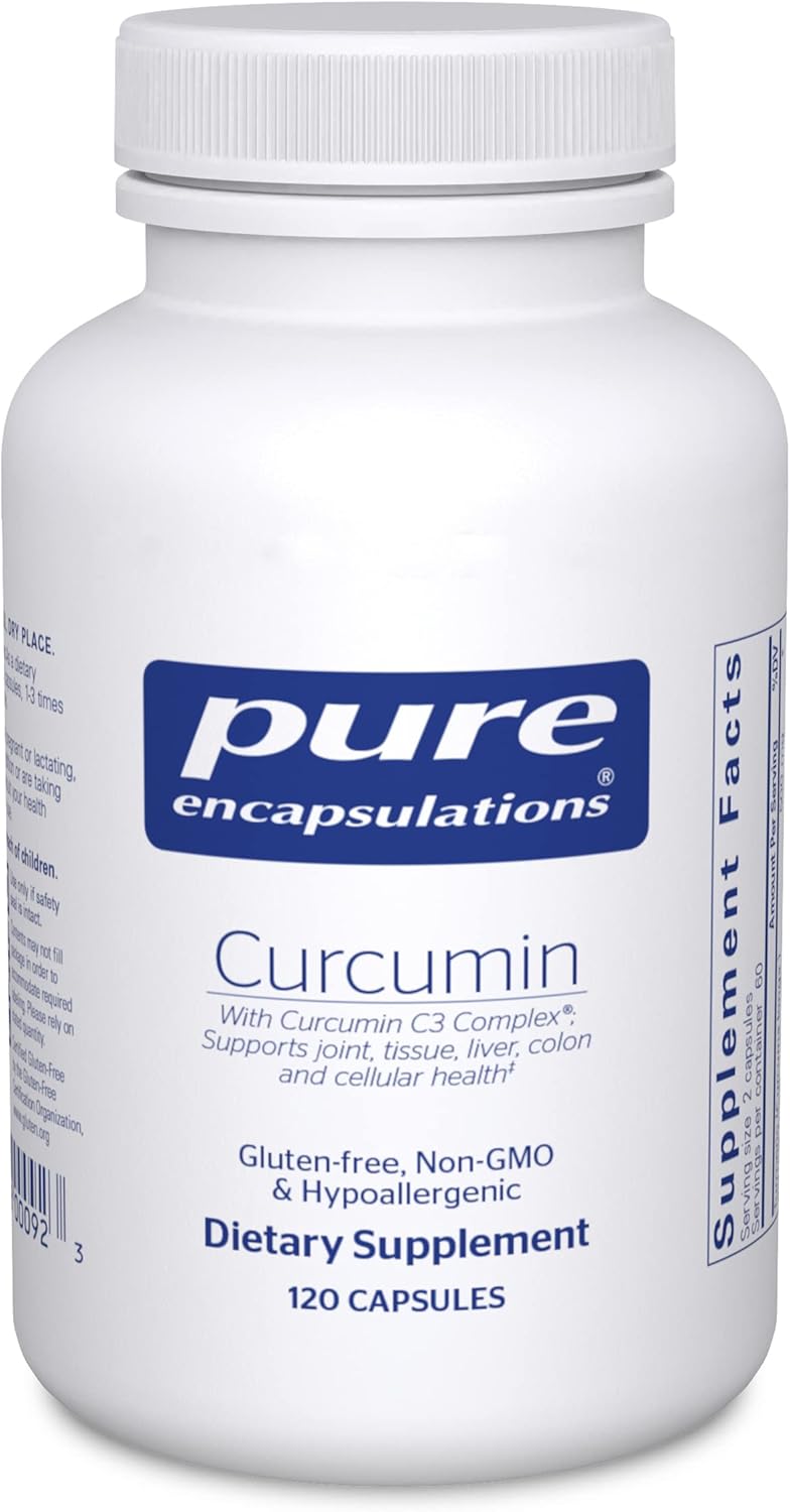 Pure Encapsulations Curcumin - 500 mg - Supports Joint Health & Liver Health - Curcuma Longa Capsule - Non-GMO & Vegan - 120 Capsules