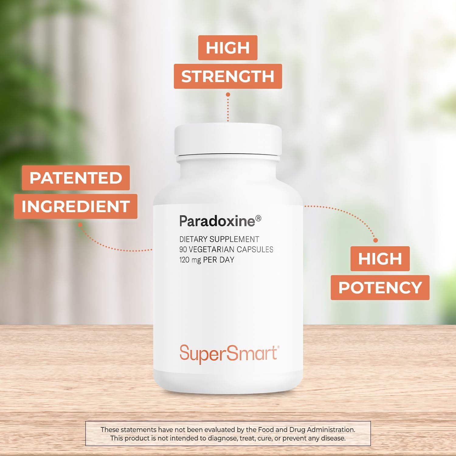 Supersmart - Paradoxine 120mg per Day - Grains of Paradise Supplement (Aframomum melegueta) with 6-Paradol | Non-GMO & Gluten Free - 90 Vegetarian Capsules