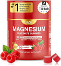 Magnesium Glycinate Gummies 500mg – Sugar Free Magnesium Gummies for Sleep, Stress, Muscle & Nerve Support – for Adults & Kids 4+, Vegan, No Melatonin (Raspberry Flavor, 60 Count)
