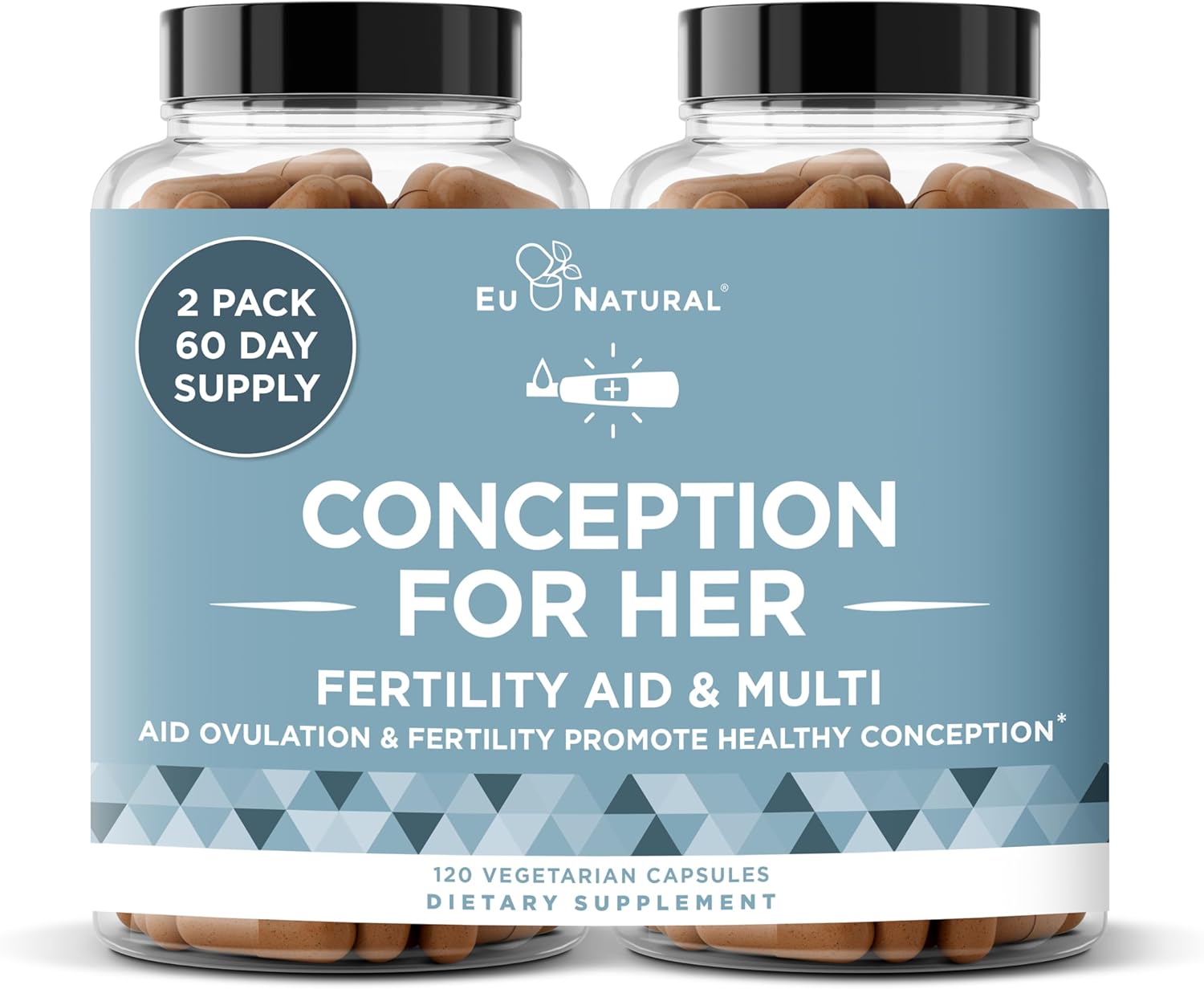 Conception Fertility Supplements for Women – Prenatal Vitamins – Promote Hormone Balance, Cycle Consistency, Aid Ovulation – Myo-Inositol, Folate, Folic Acid, Vitex, More – 120 Veg Soft Capsules