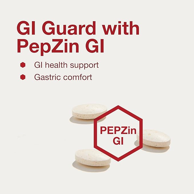 PROTOCOL FOR LIFE BALANCE GI Guard - for Gastric Health & Comfort - with PepZin GI - for Digestive Gut Health - Non-GMO & Vegan - 60 Tablets