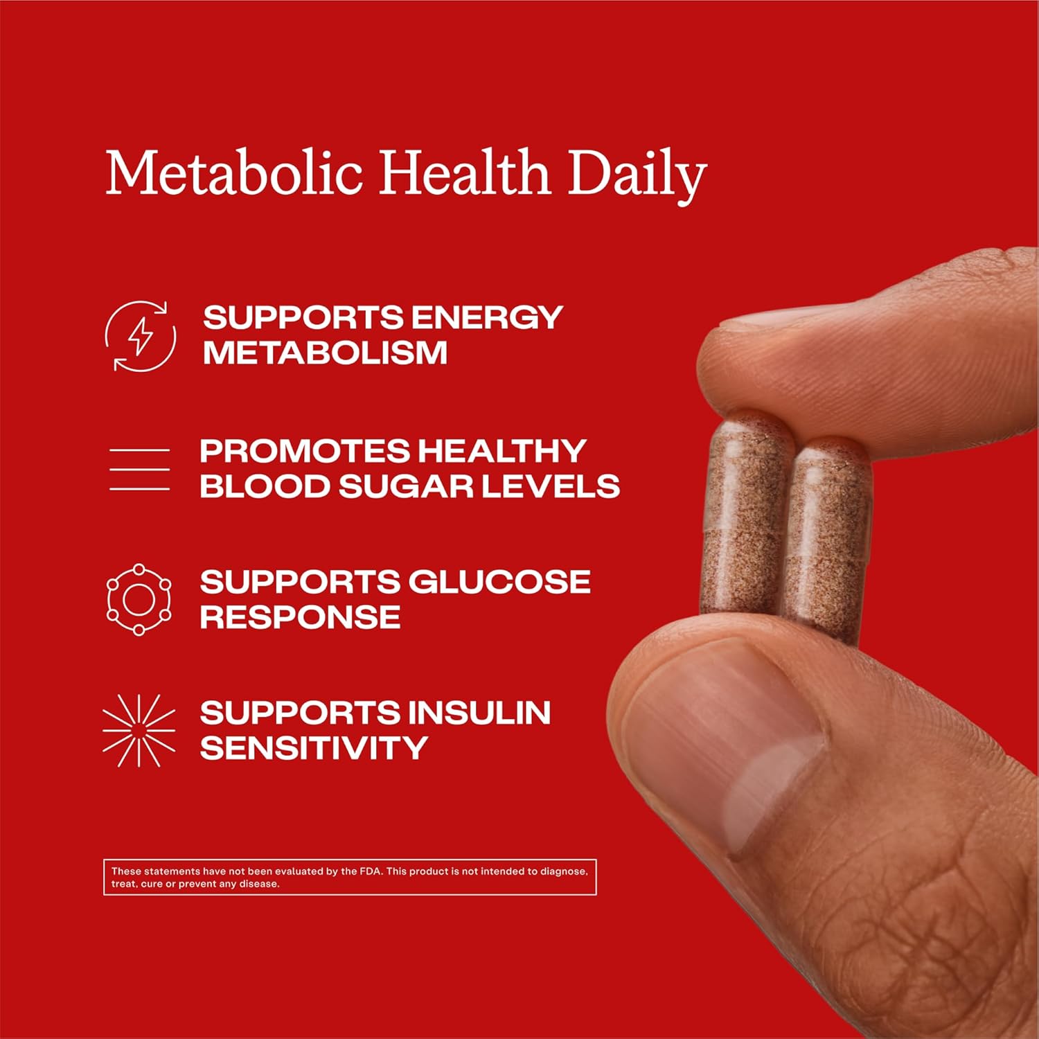 Humann Metabolic Health Daily, Triple-Action Blood Sugar & Glucose Support, Mulberry Leaf Extract & Green Tea Extract Phytosome, Metabolic Balance Supplement, Plant-Based Non-GMO, 60 Capsules