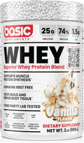 Whey Protein Powder, 25g Protein, Complete Amino Acid Profile, Gluten-Free, Low Fat, RBST-Free, Supports Muscle Recovery & Antibody Health (2 Pound, Vanilla)