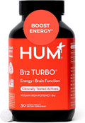 HUM B12 Turbo - Daily Energy & Calcium Support & Mood Support + Hormone Balance - Non-GMO, Gluten-Free, Vegan (30-Count)