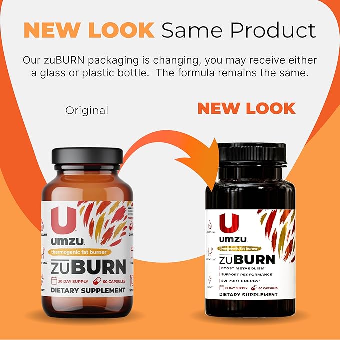 UMZU ZuBurn Energy Support Supplement, (30 Day Supply) – Caffeine Mitoburn Capsimax Grains Of Paradise B6 & B12 – Energy Supplements For Daily Energy, Focus & Active Lifestyle Support General Wellness