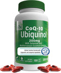 Health Thru Nutrition Ubiquinol 200mg 150 Servings with Selenium and Mediterranean Essence Complex | Cellular Function Formula with Epigenetic and Longevity Ingredients | Non-GMO Kaneka Qh