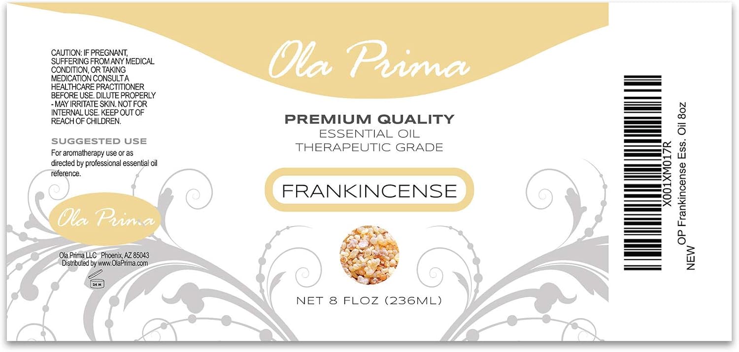 Ola Prima Oils 8oz - Frankincense Essential Oil - 8 Fluid Ounces - Frankincense Oil Therapeutic Grade